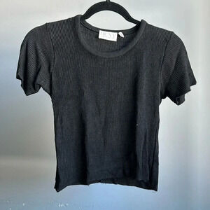 Vintage MCNY Black Crop Top | Ribbed | 1990's Crop Top | 90s Baby Tees